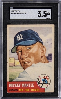 1953 Topps #82 Mickey Mantle - SGC VG+ 3.5